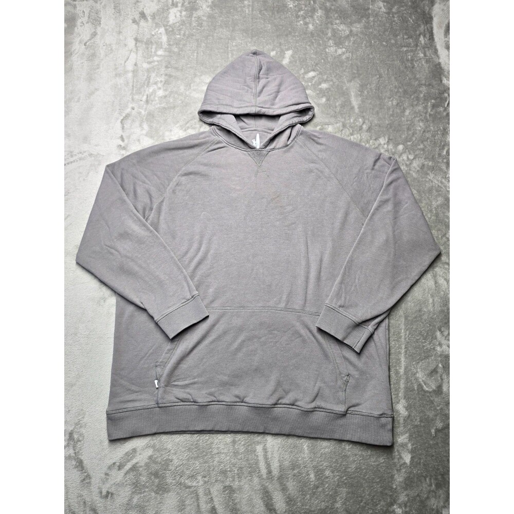 johnnie-O Mens Hoodie Sweatshirt Size XXL Grey Pullover Tencel Modal Blend